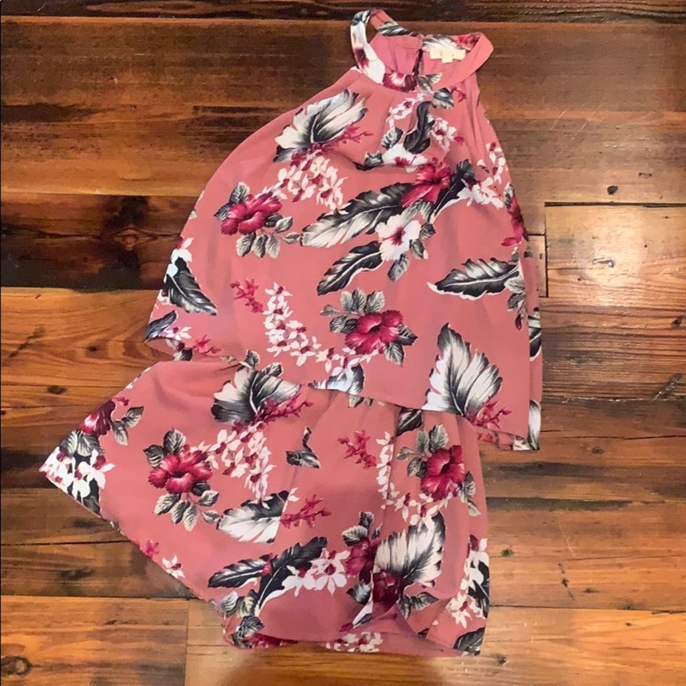 Floral Romper!! Worn Once, Large, perfect shape!!